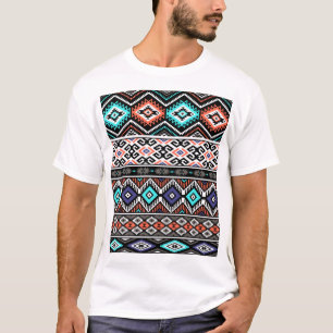 Retro Tribal Navajo: Geometric Seamless. T-Shirt