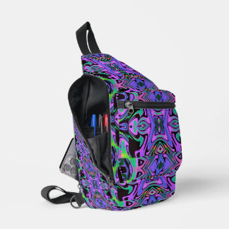 Retro Tribe Geo Purple Maze Sling Bag