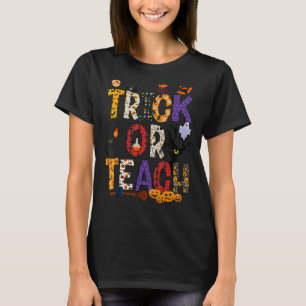 Retro Trick Or Teach Teacher Halloween Costume Men T-Shirt