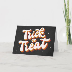 Retro Trick or Treat Card