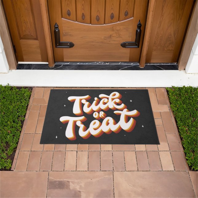 Retro Trick or Treat Doormat (Outdoor)