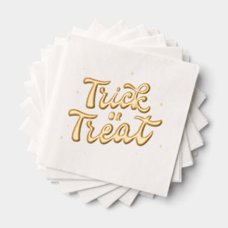 Retro Trick or Treat Foil Napkins