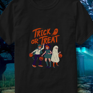 Retro Trick or Treat Kids Halloween Shirt
