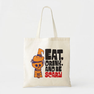 Retro Trick or Treater Eat, Drink, and be Scary Tote Bag