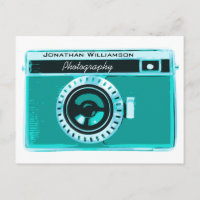 Retro Tropical Aqua Camera Photography Business