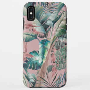 Retro tropical banana leaf iPhone XS max case