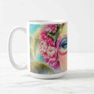 Retro Tropical Beauty Coffee Mug