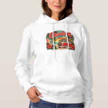 Retro Tropical Christmas Beach Vintage Holiday