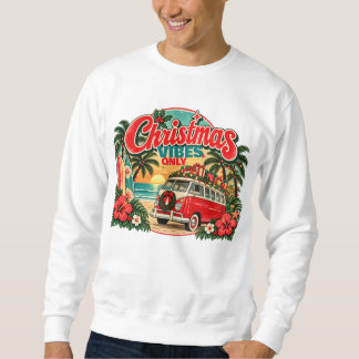 Retro Tropical Christmas Beach Vintage Holiday Sweatshirt