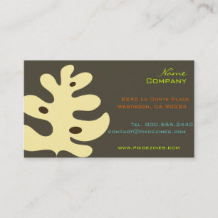 Retro tropical foliage business card