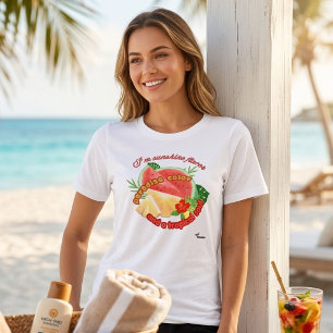 Retro Tropical Fruit T-Shirt Watermelon Pineapple Tri-Blend Shirt