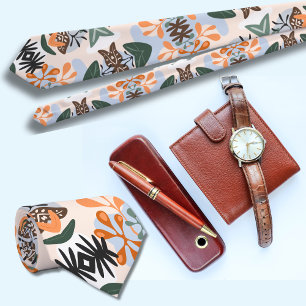 Retro Tropical Hawaiian pattern Tie