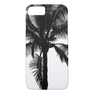 Retro Tropical Island Palm Tree Black and White iPhone 8/7 Case