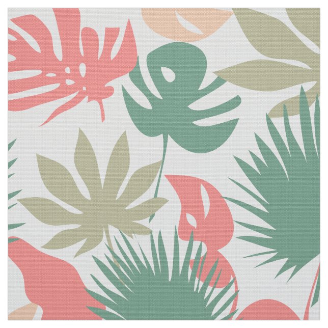 Retro, tropical, leaves fabric (Swatch)