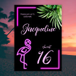 Retro tropical neon flamingo sweet 16th birthday invitation<br><div class="desc">👉 Celebrate your sweet 16th birthday with this awesome retro themed tropical neon invitation with a pink flamingo! - Simply click to personalise this design 🔥 My promises - This design is unique - It is designed with you in mind 🙏 Thank you for supporting my small business - If...</div>