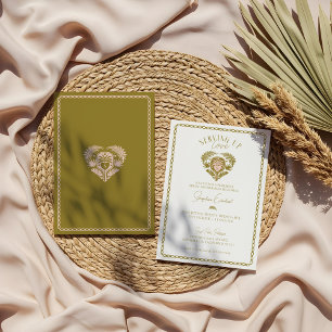 Retro Tropical Palm Tree Pickleball Bridal Shower Invitation