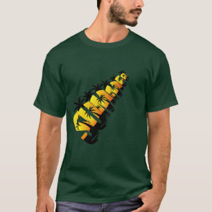 Retro Tropical Summer Typography Design with Palm  T-Shirt