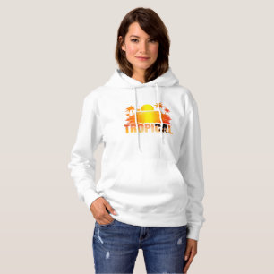 Retro Tropical Sunset : Embrace the Warm Glow Hoodie