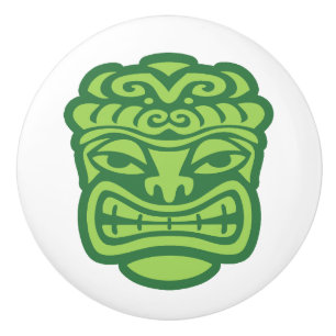 Retro Tropical Tiki Beach Ceramic Knob