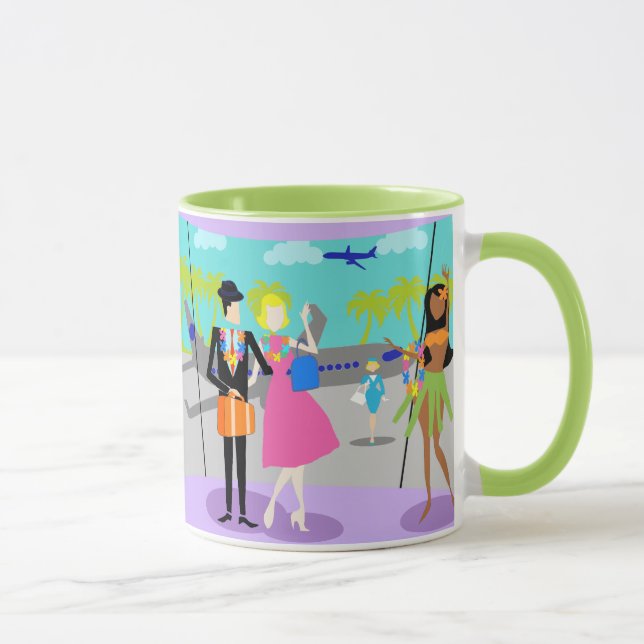 Retro Tropical Vacation Mug (Right)
