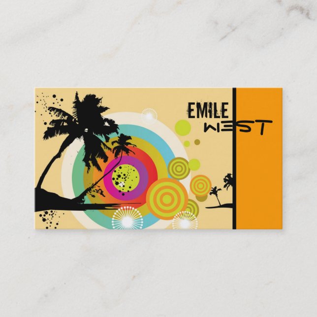 Retro Tropix Business Cards (Front)