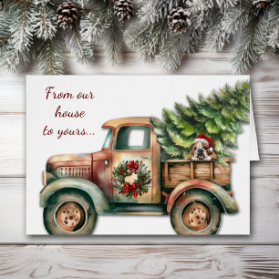 Retro Truck Bulldog Christmas