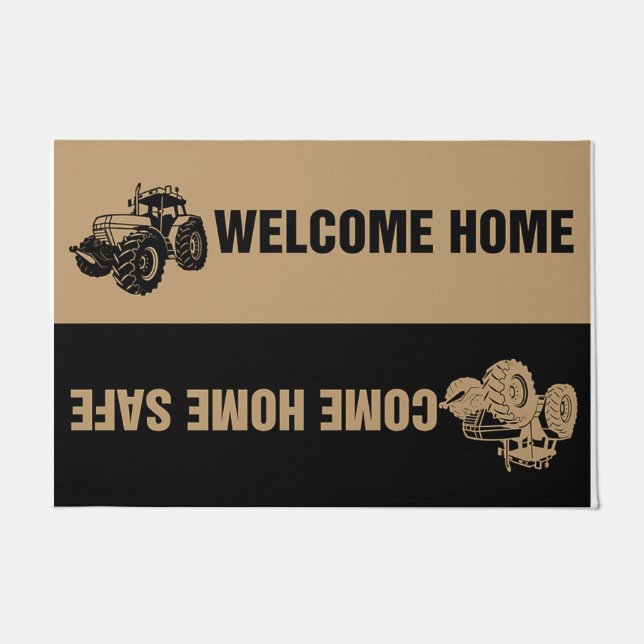 Retro Truck Doormat, Welocme Goodbye Doormat (Front)