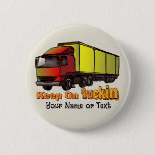 Retro Trucker 1 6 Cm Round Badge