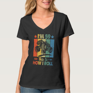 Retro Trucker Birthday This's How I Roll 59th Birt T-Shirt