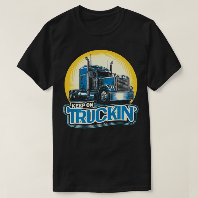 Retro Trucker  Truck Driver Trucking Trucks Lover  T-Shirt (Design Front)