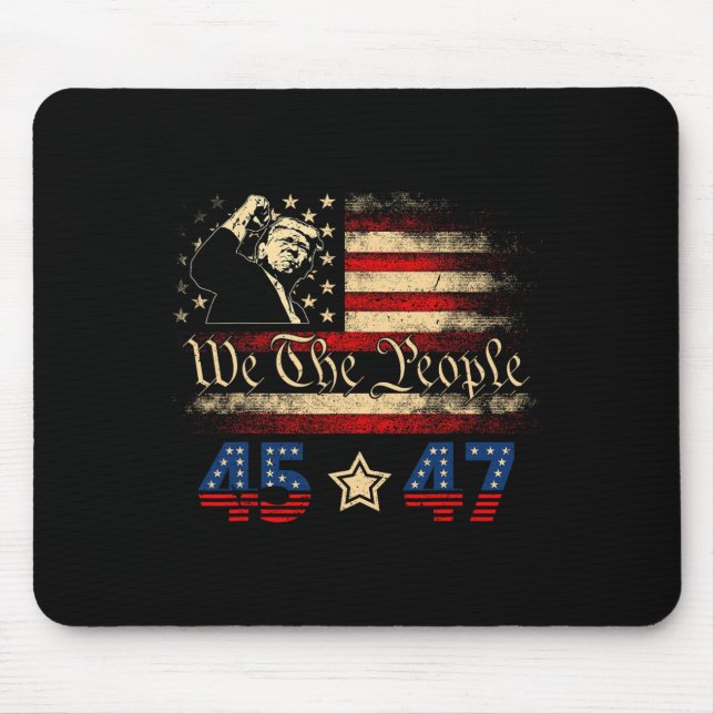 Retro Trump 45 47 Presidential Election Winner Ina Mouse Mat (Front)