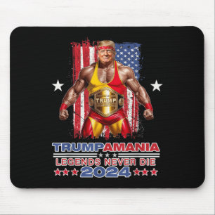 Retro Trump Funny Wrestling Meme Trumpamania 2024  Mouse Mat