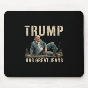 Retro Trump Has Great Jeans Meme Mouse Mat