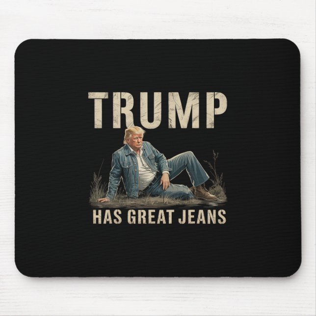 Retro Trump Has Great Jeans Meme  Mouse Mat (Front)