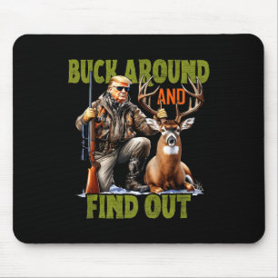 Retro Trump Hunting Deer Camo Funny Buck Around An Mouse Mat