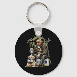 Retro Trump Hunting Deer Funny Beer Drinking Beer Key Ring