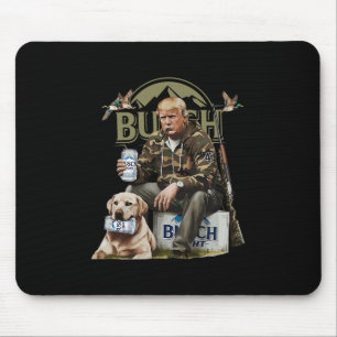 Retro Trump Hunting Deer Funny Beer Drinking Beer Mouse Mat