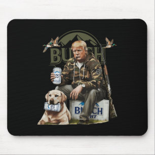 Retro Trump Hunting Deer Funny Beer Drinking Beer Mouse Mat