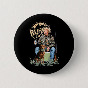 Retro Trump Hunting Deer Funny Beer Drinking Hunti 6 Cm Round Badge