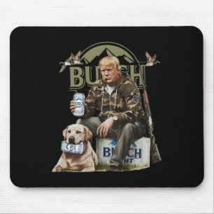 Retro Trump Hunting Deer Funny Beer Drinking Mouse Mat