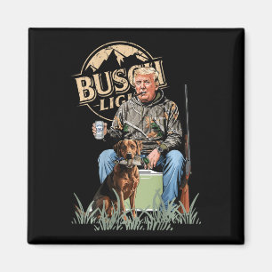 Retro Trump Hunting Deer Funny Drinking Beer Hunti Magnet