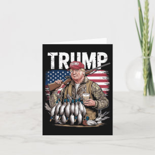 Retro Trump Hunting Duck Hello Hunting Season Us F Card