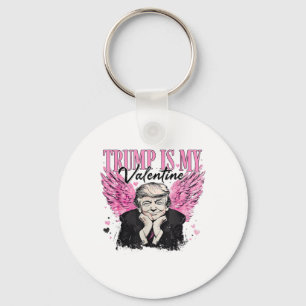 Retro Trump Is My Valentine Trump Valentine's Day Key Ring