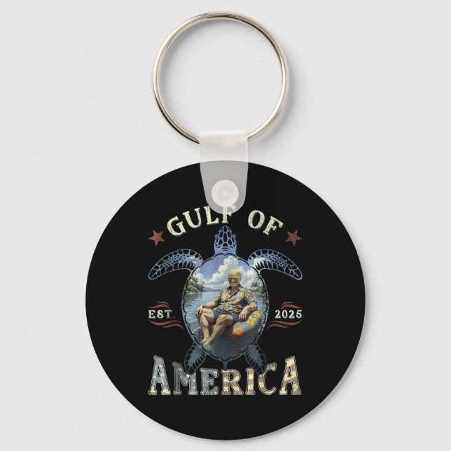 Retro Trump Merica 4th Of July 47th President Amer Key Ring (Front)