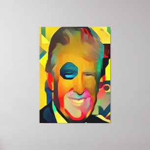 Retro Trump Presidential Abstract Oil Canvas