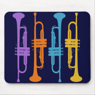 RETRO TRUMPETS MOUSE MAT