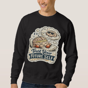 Retro Trust Your Future Self Skeleton Graphic Men' Sweatshirt
