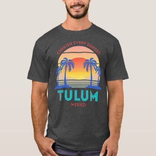 Retro Tulum Beach Cherish Every Sunset T-Shirt