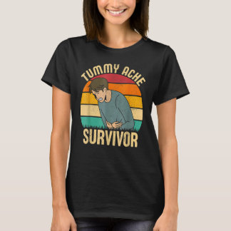 Retro Tummy Ache Survivor Stomachache  Men Women T-Shirt