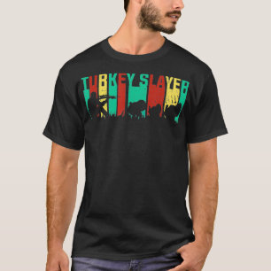 Retro Turkey Hunter Turkey Slayer Bird Hunting Sea T-Shirt